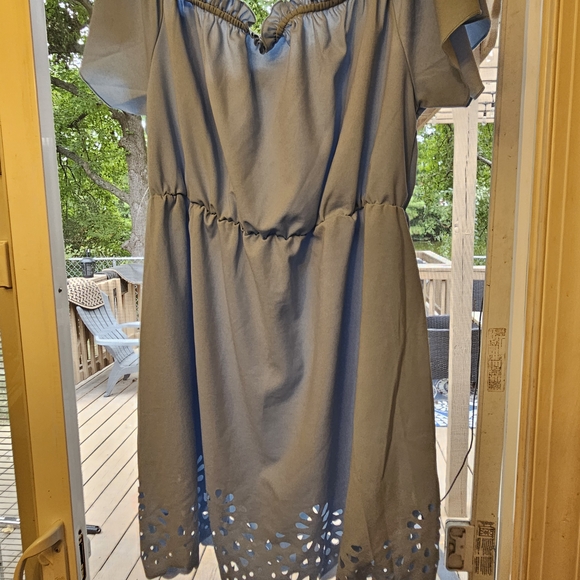 Amazon Light Blue Ruffle Mini Dress - Picture 4 of 4